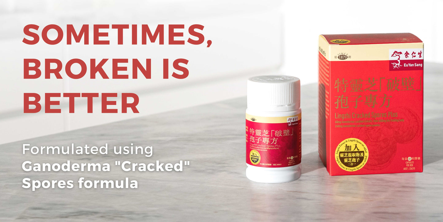 Lingzhi Cracked Spores Powder Capsules Plus